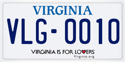 VA license plate VLG0010