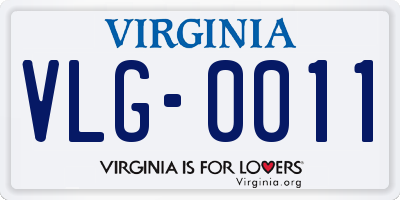 VA license plate VLG0011