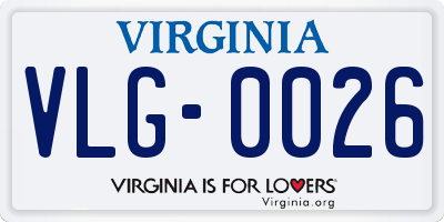 VA license plate VLG0026