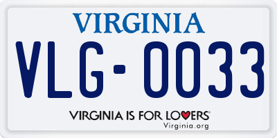 VA license plate VLG0033