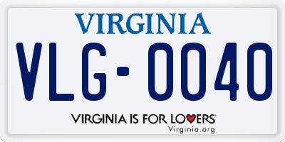 VA license plate VLG0040