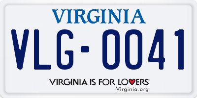 VA license plate VLG0041