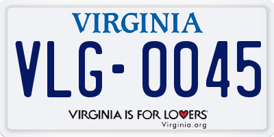 VA license plate VLG0045