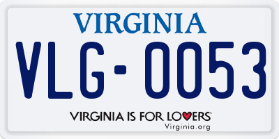 VA license plate VLG0053