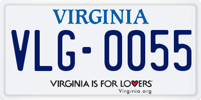 VA license plate VLG0055