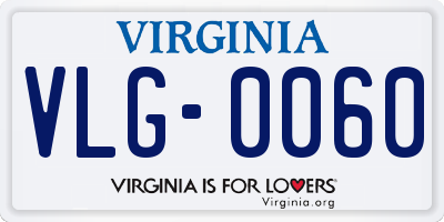 VA license plate VLG0060