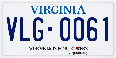 VA license plate VLG0061