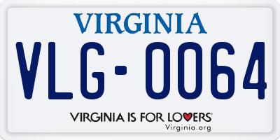 VA license plate VLG0064