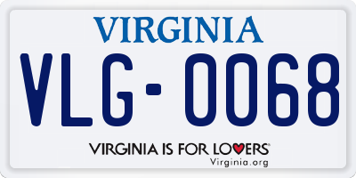 VA license plate VLG0068