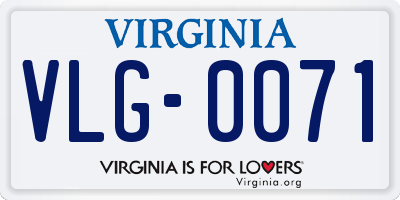 VA license plate VLG0071
