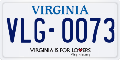 VA license plate VLG0073