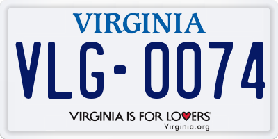 VA license plate VLG0074