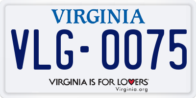 VA license plate VLG0075