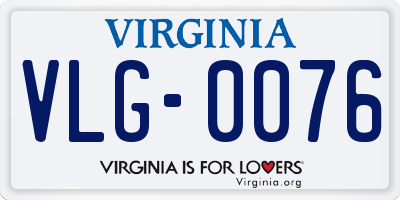 VA license plate VLG0076