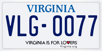 VA license plate VLG0077