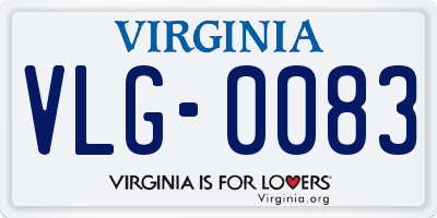 VA license plate VLG0083