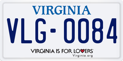 VA license plate VLG0084