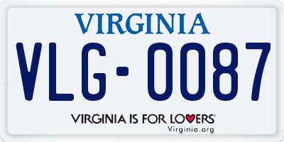 VA license plate VLG0087