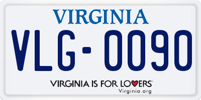 VA license plate VLG0090