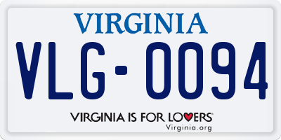 VA license plate VLG0094