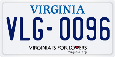 VA license plate VLG0096