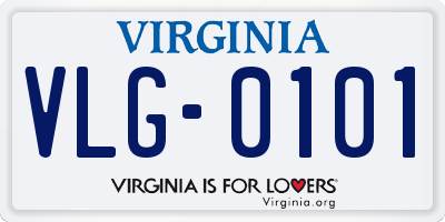 VA license plate VLG0101