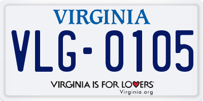 VA license plate VLG0105