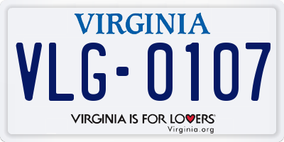 VA license plate VLG0107