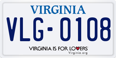 VA license plate VLG0108