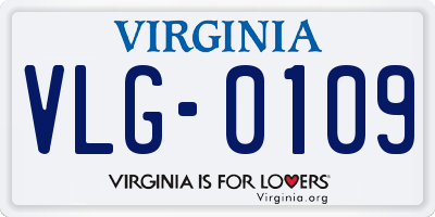 VA license plate VLG0109