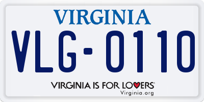 VA license plate VLG0110