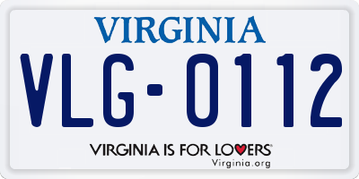 VA license plate VLG0112