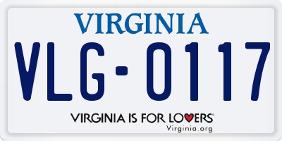 VA license plate VLG0117