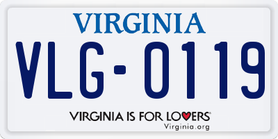 VA license plate VLG0119