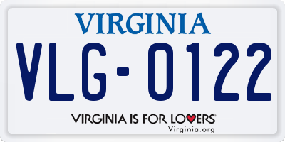 VA license plate VLG0122