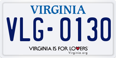VA license plate VLG0130
