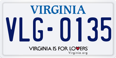 VA license plate VLG0135