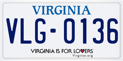 VA license plate VLG0136