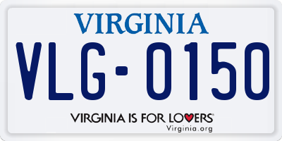 VA license plate VLG0150