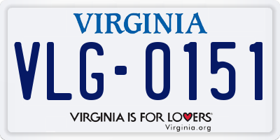 VA license plate VLG0151