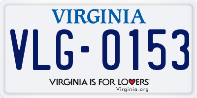 VA license plate VLG0153