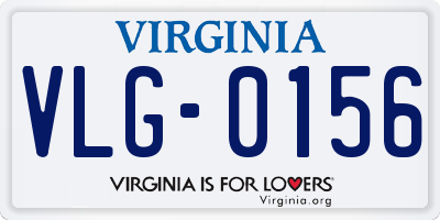 VA license plate VLG0156