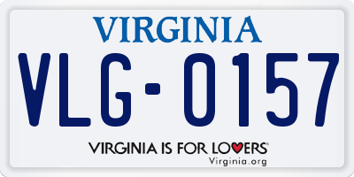 VA license plate VLG0157