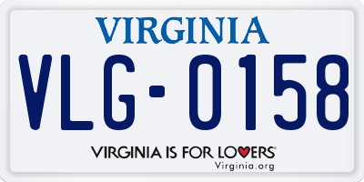 VA license plate VLG0158