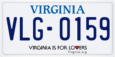 VA license plate VLG0159