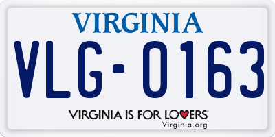 VA license plate VLG0163