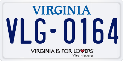 VA license plate VLG0164
