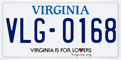 VA license plate VLG0168
