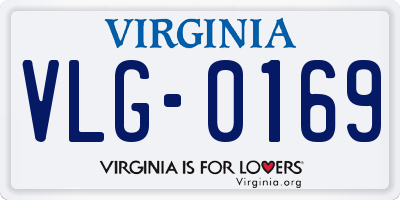 VA license plate VLG0169