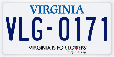 VA license plate VLG0171